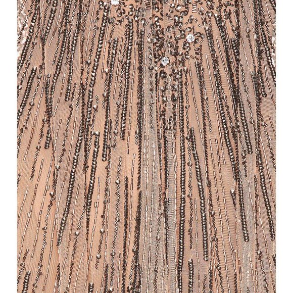NWT TULAROSA Naiya Beaded Mini Dress in Nude - Picture 6 of 8